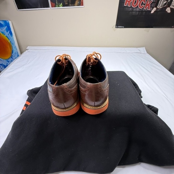 Cole Haan Wingtip Oxfords Mens Brown Leather Lace Up Dress Shoes main image 5